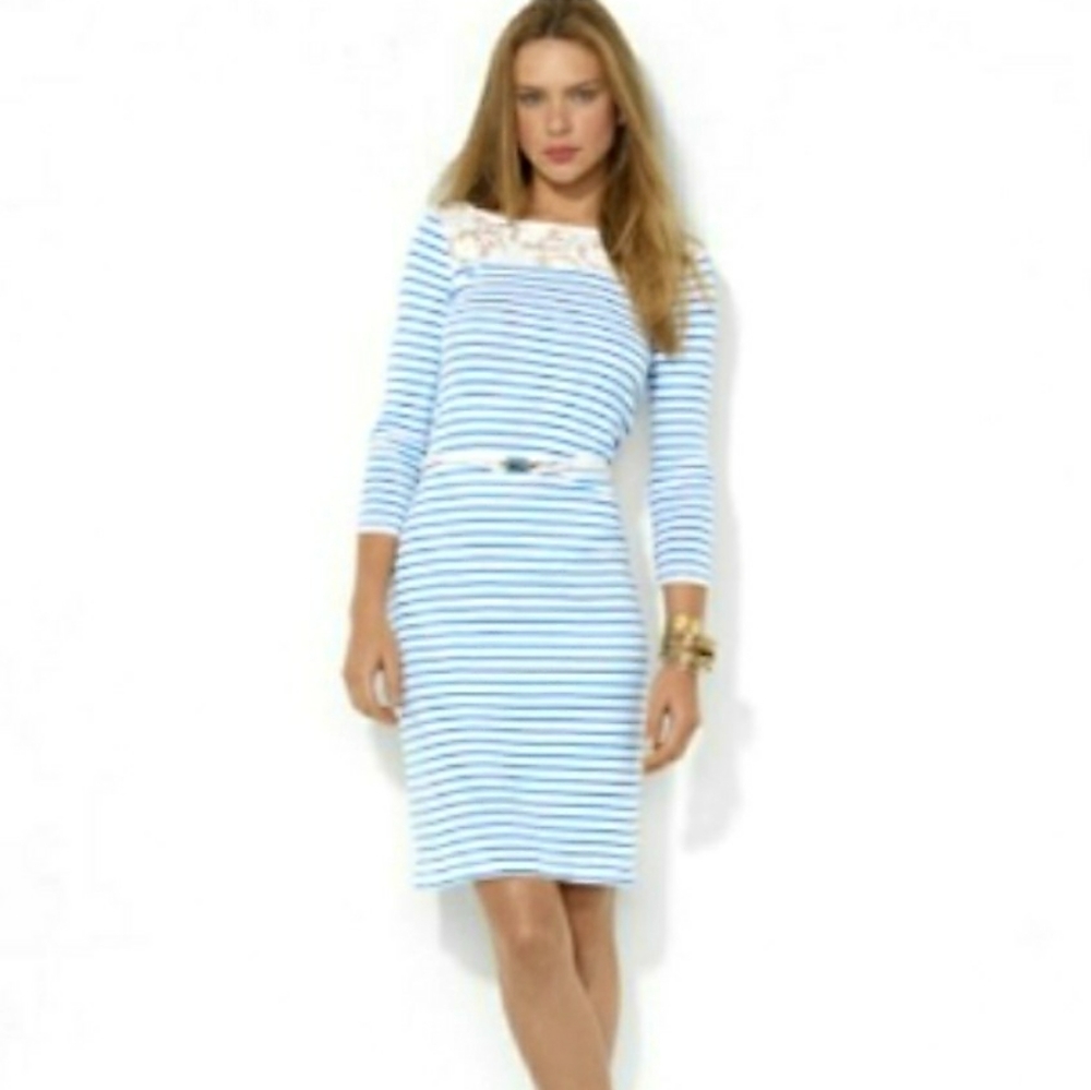 Beautiful Stripped Lace Cotton Dress
